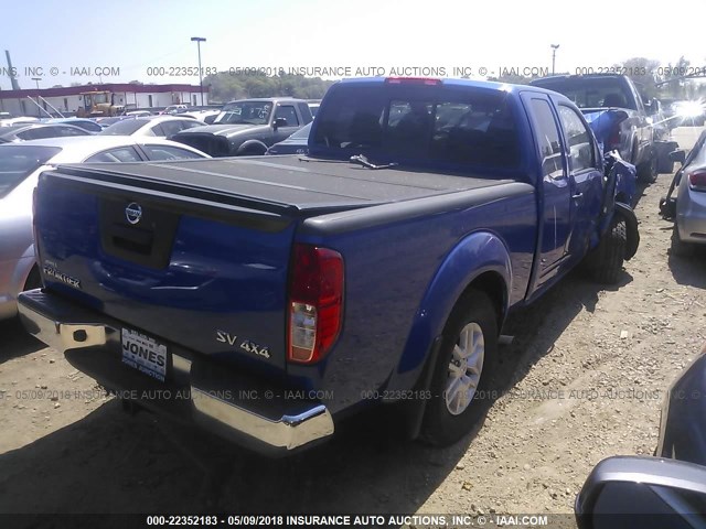 1N6AD0CW8FN720003 - 2015 NISSAN FRONTIER SV/PRO-4X BLUE photo 4