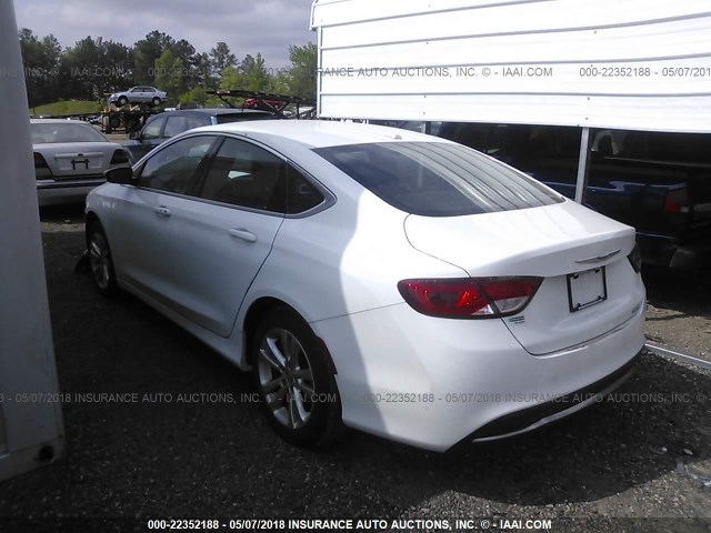 1C3CCCAB5FN695467 - 2015 CHRYSLER 200 LIMITED WHITE photo 3