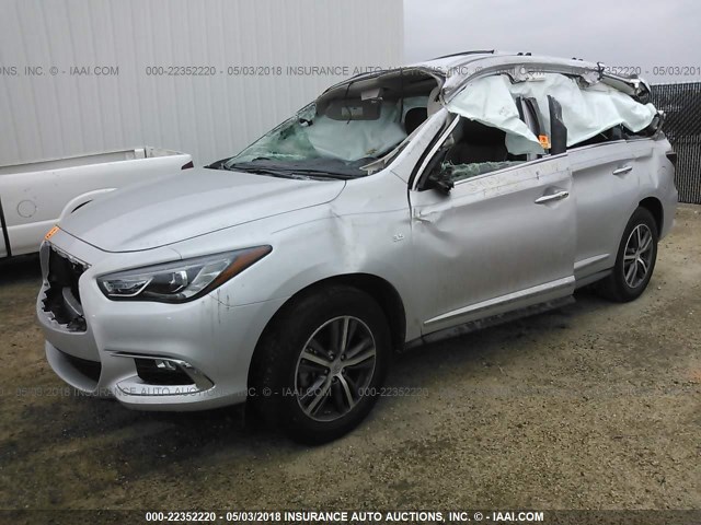 5N1DL0MN8HC558411 - 2017 INFINITI QX60 SILVER photo 2