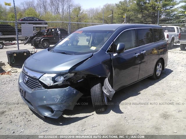 JN8AE2KP3B9012108 - 2011 NISSAN QUEST S/SV/SL/LE BLUE photo 2