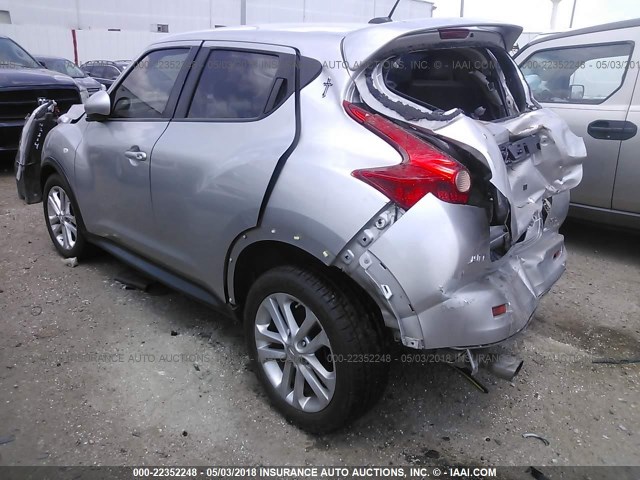 JN8AF5MR3BT019852 - 2011 NISSAN JUKE S/SV/SL SILVER photo 3