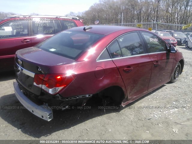 1G1PE5SB6G7146411 - 2016 CHEVROLET CRUZE LIMITED LT RED photo 4