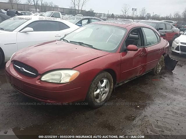 1FAFP55203G233584 - 2003 FORD TAURUS SES RED photo 2