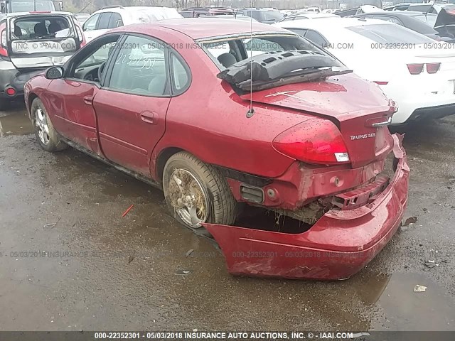 1FAFP55203G233584 - 2003 FORD TAURUS SES RED photo 3