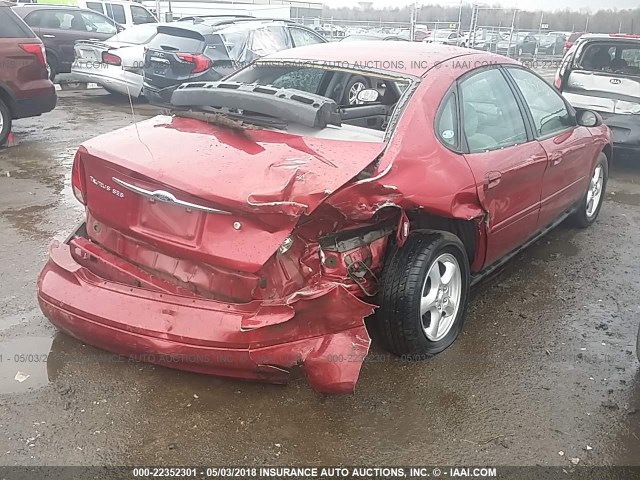 1FAFP55203G233584 - 2003 FORD TAURUS SES RED photo 4