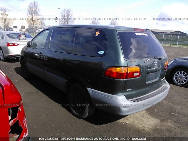 4T3GF19C0YU226594 - 2000 TOYOTA SIENNA CE GREEN photo 3