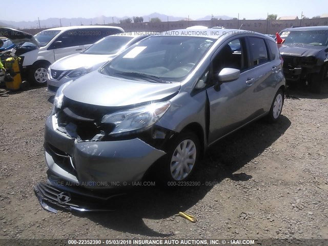 3N1CE2CP6FL430763 - 2015 NISSAN VERSA NOTE S/S PLUS/SV/SL/SR SILVER photo 2