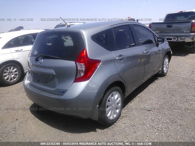 3N1CE2CP6FL430763 - 2015 NISSAN VERSA NOTE S/S PLUS/SV/SL/SR SILVER photo 4