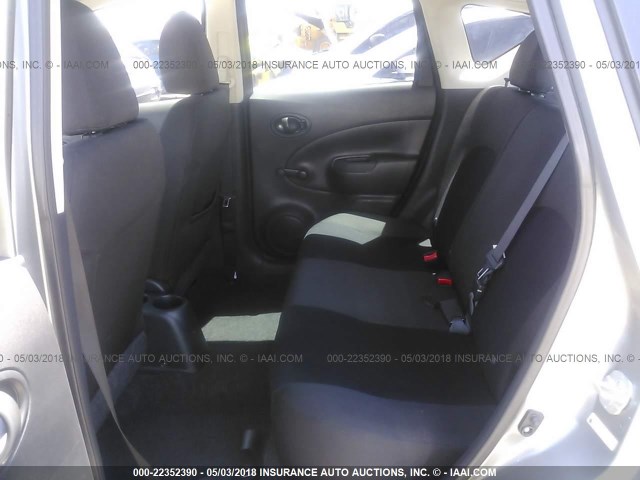 3N1CE2CP6FL430763 - 2015 NISSAN VERSA NOTE S/S PLUS/SV/SL/SR SILVER photo 8