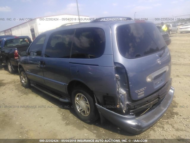 4N2XN11T6YD824696 - 2000 NISSAN QUEST SE/GLE/GXE BLUE photo 3