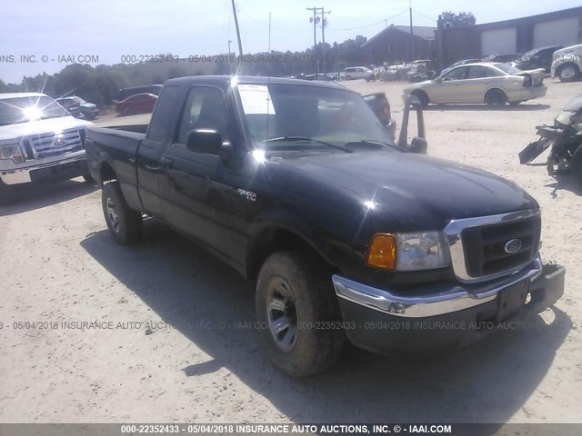 1FTYR44U35PA98503 - 2005 FORD RANGER SUPER CAB BLACK photo 1