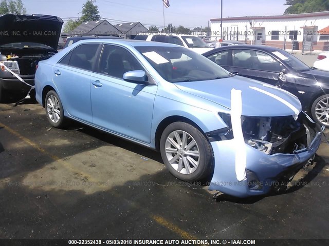 4T1BF1FK1CU559958 - 2012 TOYOTA CAMRY SE/LE/XLE BLUE photo 1