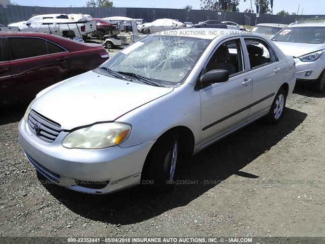 1NXBR32E53Z006250 - 2003 TOYOTA COROLLA CE/LE/S SILVER photo 2