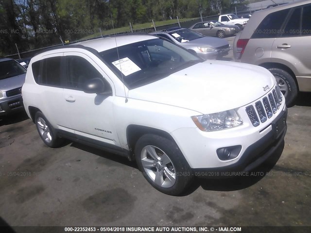 1J4NT1FA6BD215441 - 2011 JEEP COMPASS SPORT WHITE photo 1