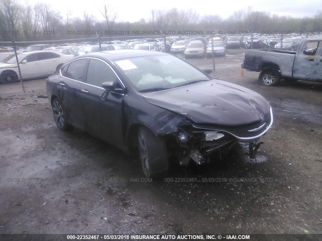 1C3CCCCBXFN536229 - 2015 CHRYSLER 200 C Dark Brown photo 1