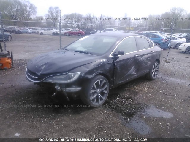 1C3CCCCBXFN536229 - 2015 CHRYSLER 200 C Dark Brown photo 2