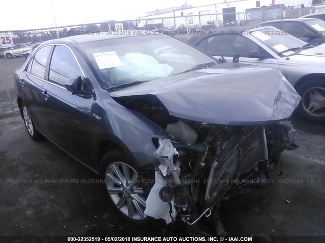 4T1BD1FK0DU096539 - 2013 TOYOTA CAMRY HYBRID/LE/XLE GRAY photo 1