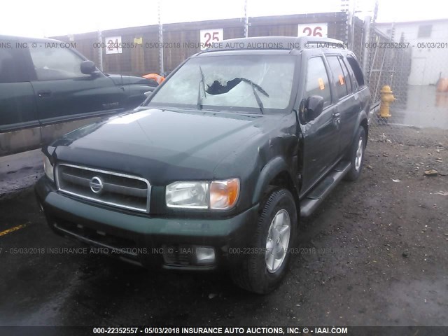 JN8DR09Y72W706015 - 2002 NISSAN PATHFINDER LE/SE GREEN photo 2