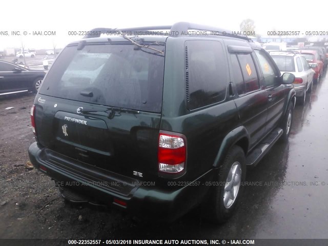 JN8DR09Y72W706015 - 2002 NISSAN PATHFINDER LE/SE GREEN photo 4