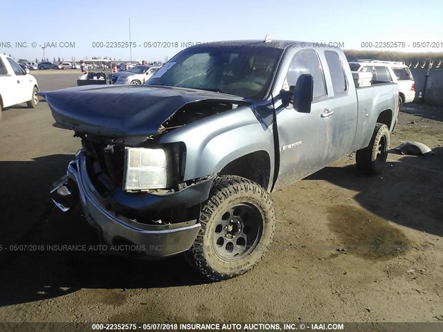 2GTEK29J291127972 - 2009 GMC SIERRA K1500 SLE Light Blue photo 2