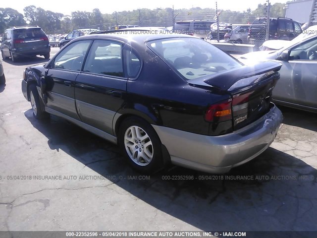 4S3BE686517216280 - 2001 SUBARU LEGACY OUTBACK LIMITED BLACK photo 3