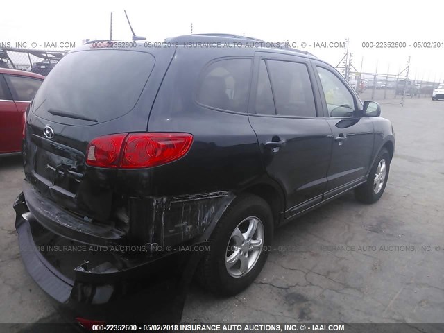 5NMSG13D67H079628 - 2007 HYUNDAI SANTA FE GLS Dark Blue photo 4