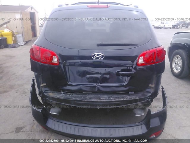 5NMSG13D67H079628 - 2007 HYUNDAI SANTA FE GLS Dark Blue photo 6