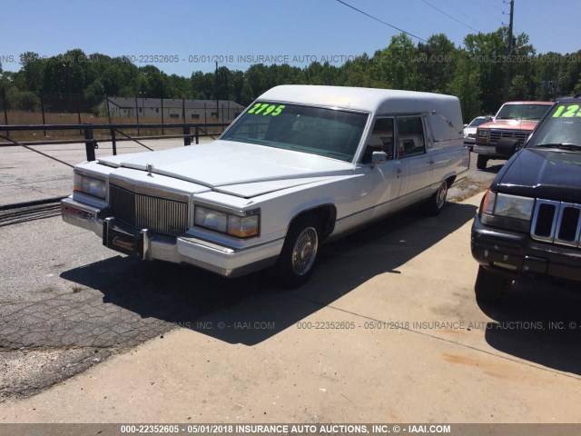 1G6DW54E9MR727015 - 1991 CADILLAC BROUGHAM WHITE photo 2