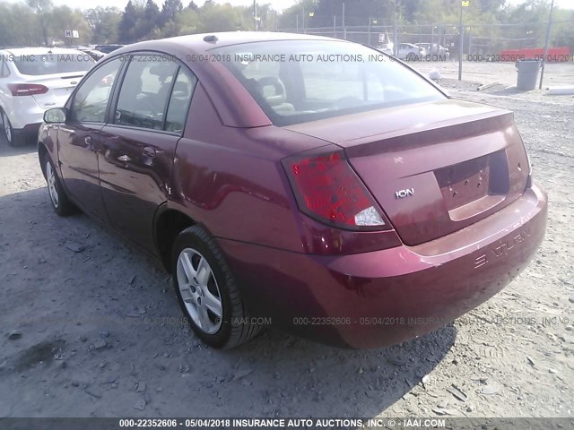 1G8AJ55F66Z175878 - 2006 SATURN ION LEVEL 2 MAROON photo 3