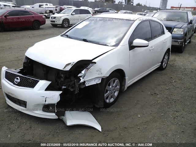 3N1AB6AP4CL725656 - 2012 NISSAN SENTRA 2.0/2.0S/SR/2.0SL WHITE photo 2