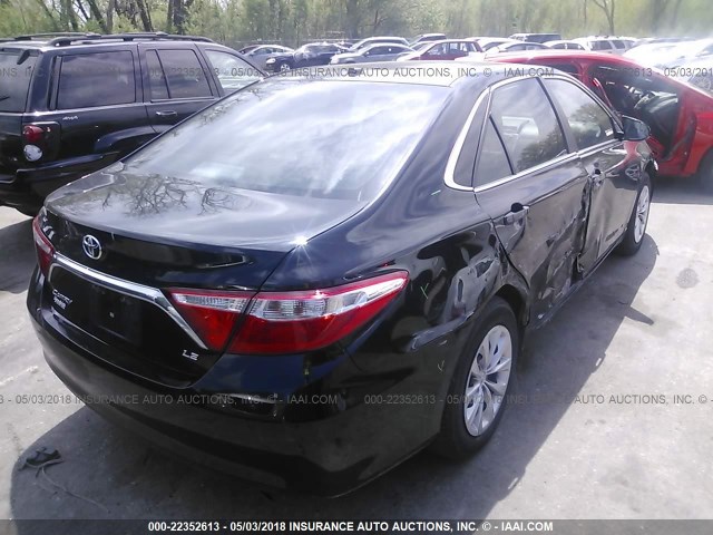 4T4BF1FKXGR524251 - 2016 TOYOTA CAMRY LE/XLE/SE/XSE BLACK photo 4