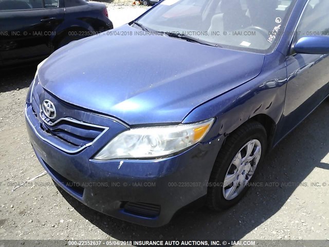 4T4BF3EK5AR013471 - 2010 TOYOTA CAMRY SE/LE/XLE BLUE photo 6