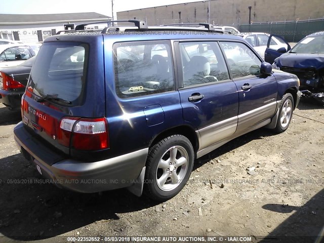 JF1SF65582G747361 - 2002 SUBARU FORESTER S BLUE photo 4