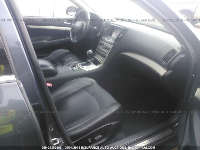 JNKBV61E98M225219 - 2008 INFINITI G35 BLUE photo 5