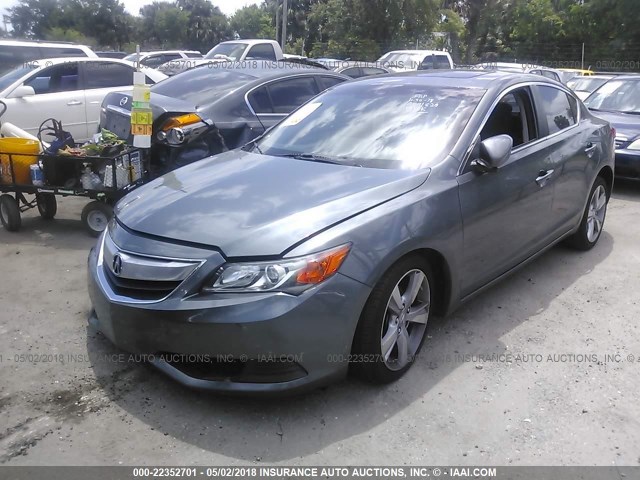 19VDE1F31EE010554 - 2014 ACURA ILX 20 GRAY photo 2