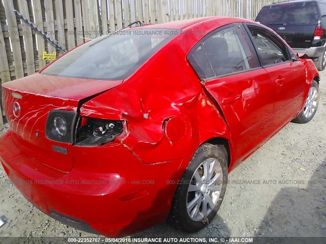 JM1BK12F171606793 - 2007 MAZDA 3 I RED photo 4