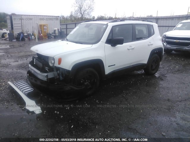 ZACCJAAT5GPD26664 - 2016 JEEP RENEGADE SPORT Սպիտակ լուսանկար 2