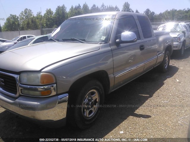 2GTEC19V521333366 - 2002 GMC NEW SIERRA C1500 Champagne photo 2