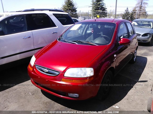 KL1TD66627B764860 - 2007 CHEVROLET AVEO LS RED photo 2