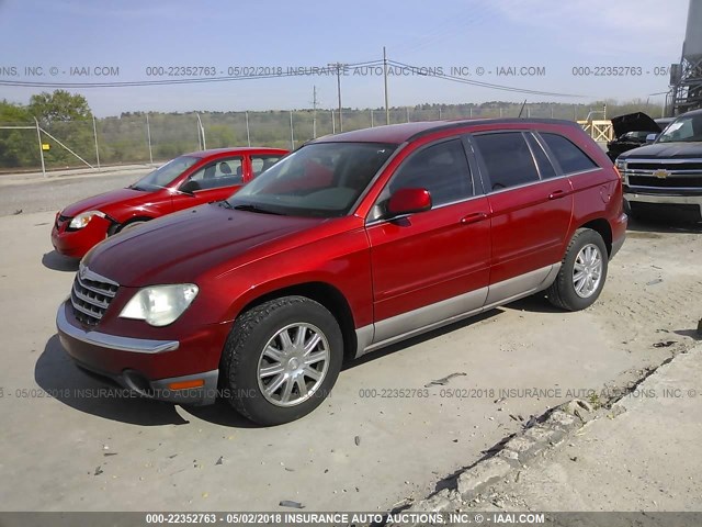 2A8GF68X57R289743 - 2007 CHRYSLER PACIFICA TOURING RED photo 2