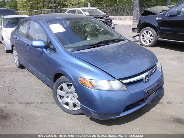 2HGFA15538H526052 - 2008 HONDA CIVIC LX BLUE photo 1