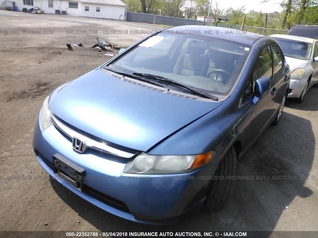 2HGFA15538H526052 - 2008 HONDA CIVIC LX BLUE photo 2