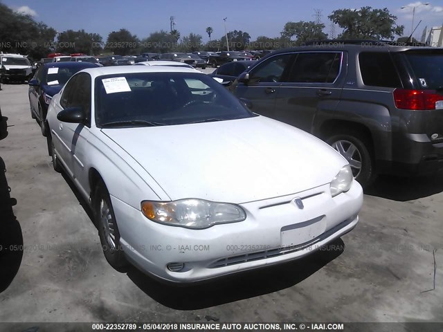 2G1WW12E0Y9280066 - 2000 CHEVROLET MONTE CARLO LS WHITE photo 1