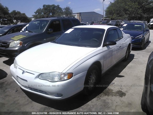 2G1WW12E0Y9280066 - 2000 CHEVROLET MONTE CARLO LS Ақ фото 2