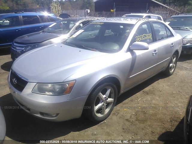 5NPEU46F76H026202 - 2006 HYUNDAI SONATA GLS/LX GRAY photo 2