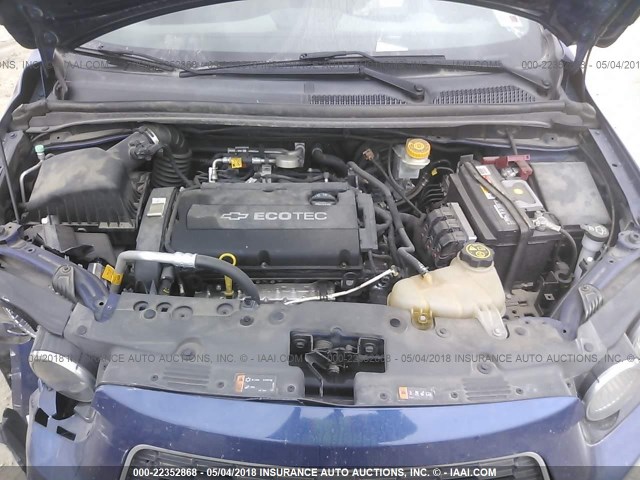 1G1JA5SH2D4154539 - 2013 CHEVROLET SONIC LS 蓝色 照片 10