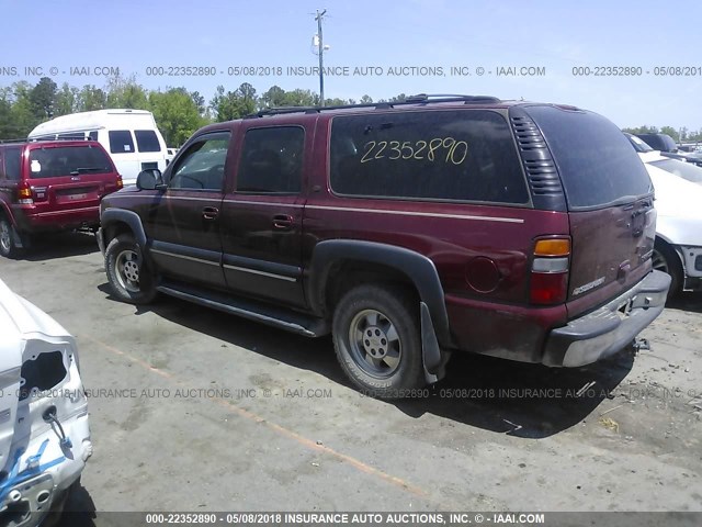 1GNFK16T81J275565 - 2001 CHEVROLET SUBURBAN K1500 BURGUNDY photo 3