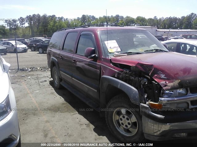 1GNFK16T81J275565 - 2001 CHEVROLET SUBURBAN K1500 BURGUNDY photo 6