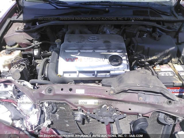 4T1BF30K55U099145 - 2005 TOYOTA CAMRY LE/XLE/SE Tünd qırmızı foto 10