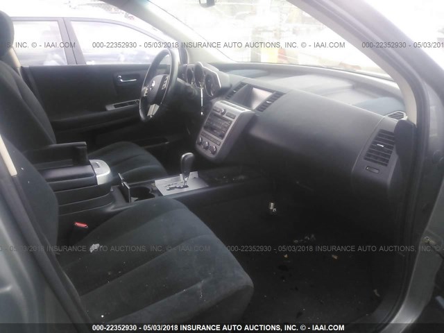 JN8AZ08W56W523043 - 2006 NISSAN MURANO SL/SE/S GRAY photo 5